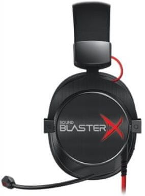 Sluchátka Creative Sound BlasterX H7 (70GH033000001), 50mm měniče, HD 7.1 prostorový zvuk, headset, pohodlné, nastavitelný mikrofon