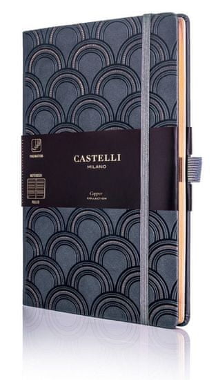Castelli Italy Zápisník C&G Art Deco Copper