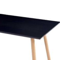 shumee Jídelní stůl černý a dubový 120 x 60 x 74 cm MDF