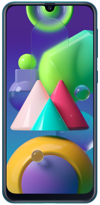 Samsung Galaxy M21, velký displej, trojitý ultraširokoúhlý fotoaparát, NFC, LTE, čtečka otisků prstů, extrémní baterie, velkokapacitní, dlouhá výdrž, 8jádrový procesor.