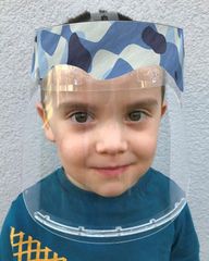 Český štít Obličejový ochranný štít pro děti BABY (3-6 let) vzor Modré maskování