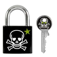 MasterLock Visací zámek Master Lock z pevného hliníku 3430EURDSKULL - 30mm