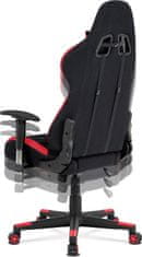 ART Kancelářská židle, houpací mech., černá + červená látka, plastový kříž