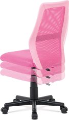 ART Kancelářská židle, růžová MESH + ekokůže, výšk. nast., kříž plast černý