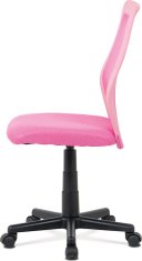ART Kancelářská židle, růžová MESH + ekokůže, výšk. nast., kříž plast černý