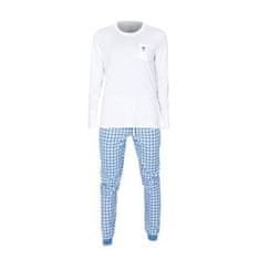 Dámské pyžamo White/Light Blue Checkers BÍLÁ / MODRÁ, Ženy | pyzamoW | BÍLÁ-MODRÁ | S
