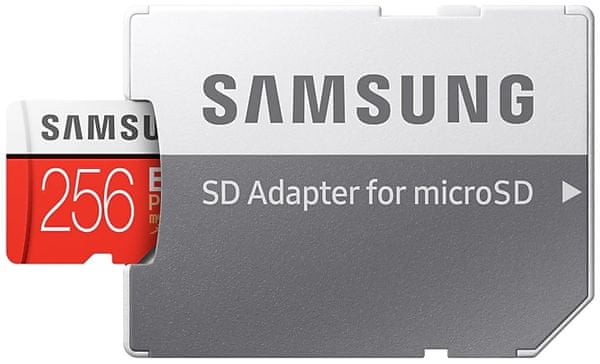 Paměťová karta Samsung micro SDXC 256GB EVO Plus + SD adaptér vysoká kapacita vysoká rychlost 4K UHD