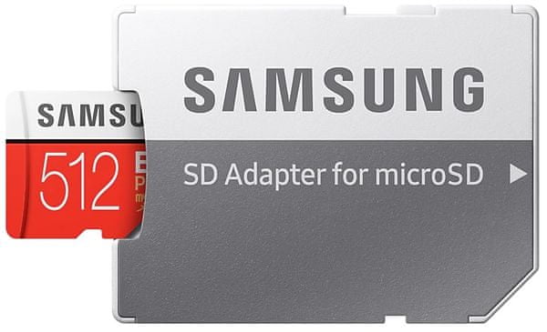 Paměťová karta Samsung micro SDXC 512GB EVO Plus + SD adaptér vysoká kapacita vysoká rychlost 4K UHD