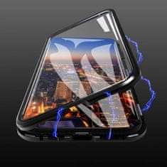 MG Magnetic Full Body Glass magnetické pouzdro na Huawei Mate 30 Lite, černé/průsvitné