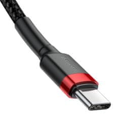 BASEUS Cafule kabel USB-C / USB-C PD2.0 3A QC 3.0 2m, černý/červený