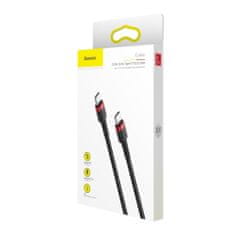 BASEUS Cafule kabel USB-C / USB-C 60W QC 3.0 1m, černý/červený