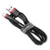 Cafule kabel USB / Lightning QC3.0 2m, černý/červený