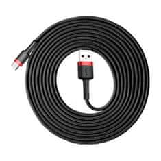 BASEUS Cafule kabel USB / USB-C QC 3.0 2A 3m, černý/červený