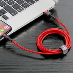 BASEUS Cafule kabel USB / Lightning QC 3.0 2A 3m, červený