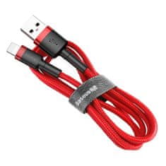 BASEUS Cafule Durable Nylon Braided kabel USB / Lightning QC3.0 2m, červený