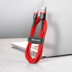 BASEUS Cafule kabel USB / USB-C QC 3.0 1m, červený