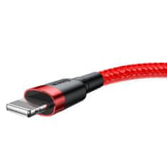 BASEUS Cafule Durable Nylon Braided kabel USB / Lightning QC3.0 2m, červený
