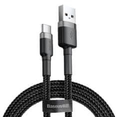 BASEUS Cafule kabel USB / USB-C QC 3.0 2A 3m, černý/šedý