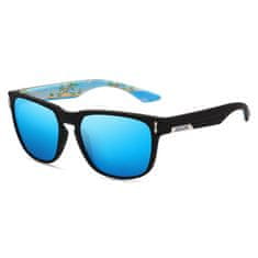 KDEAM Andover 5 sluneční brýle, Black & Pattern / Sky Blue