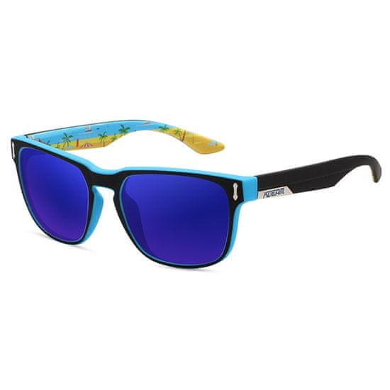 KDEAM Andover 6 sluneční brýle, Black & Pattern / Blue