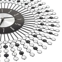 Vidaxl Nástěnné hodiny kovové 43 cm černé