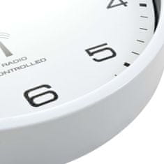 shumee Rádiem řízené nástěnné hodiny se strojkem Quartz 31 cm bílé