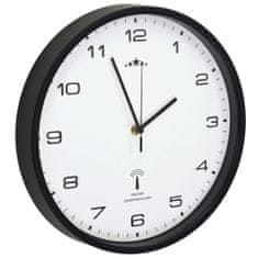 shumee Rádiem řízené nástěnné hodiny Quartz 31 cm bíločerné