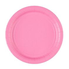 Amscan Papírový talíř 8ks růžový 22,8cm 