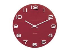 Karlsson Nástěnné kulaté hodiny Vintage 35 cm červené Karlsson *
