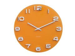 Karlsson Nástěnné kulaté hodiny Vintage 35 cm žluté Karlsson *