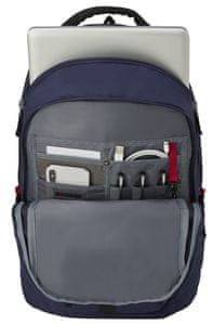 Wenger CHASMA - 16 batoh na notebook, navy (606482) boční kapsy láhev s vodou nebo deštník