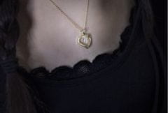Beneto Pozlacený stříbrný náhrdelník se srdcem AGS1138/47-GOLD (řetízek, přívěsek)