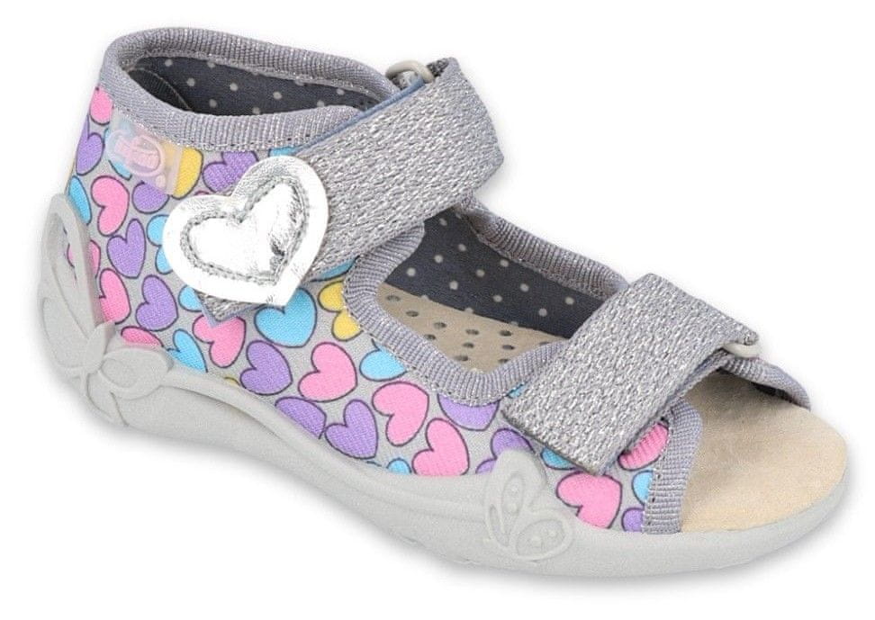 Befado dívčí sandálky Papi 342P013 19 šedá