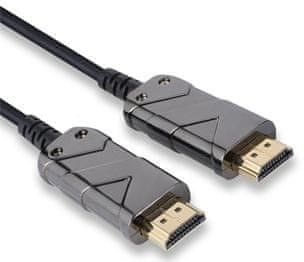 Levně PremiumCord Ultra High Speed HDMI 2.1 optický fiber kabel 8K @ 60 Hz, zlacené 10 m kphdm21x10