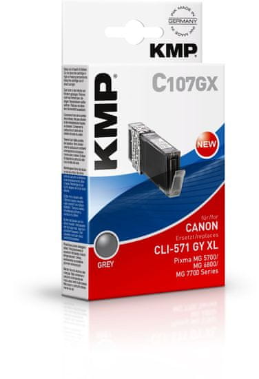 KMP Canon CLI-571GY XL (Canon CLI 571 GY XL) šedý inkoust pro tiskárny Canon
