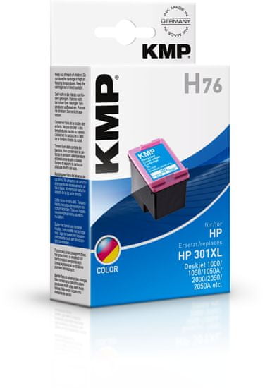 KMP HP č. 301 XL (HP CH564EE XL, HP CH564E XL) barevný inkoust pro tiskárny HP