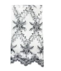 Lene Bjerre Vyšívaný ubrus PHILINA 160 x 180 černá/bílá