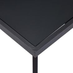 shumee Jídelní stůl černý 120 x 60 x 75 cm tvrzené sklo