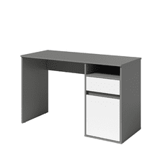 BPS-koupelny PC stůl, tmavě šedá-grafit/bílá, BILI