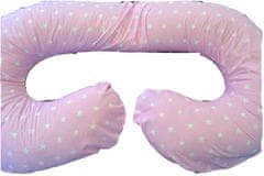 KHC Potah na těhotenský kojící polštář Zuzanka Hvězdičky na růžové - náhradní