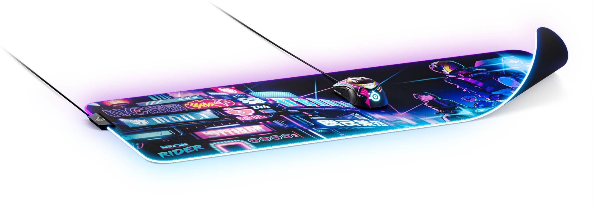 SteelSeries QcK Prism CS:GO Neon Rider Edition, XL (63809)