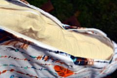 KHC KHC Potah na těhotenský kojící polštář Zuzanka Barevná peříčka na bílé - náhradní