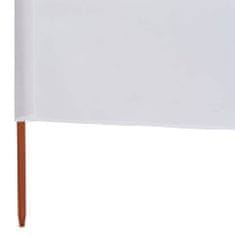 Vidaxl 6dílná zástěna proti větru látková 800 x 160 cm pískově bílá