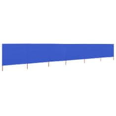 Vidaxl 6dílná zástěna proti větru látková 800 x 160 cm azurově modrá