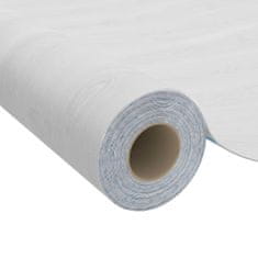shumee Samolepící tapety na nábytek 2 ks bílé dřevo 500 x 90 cm PVC