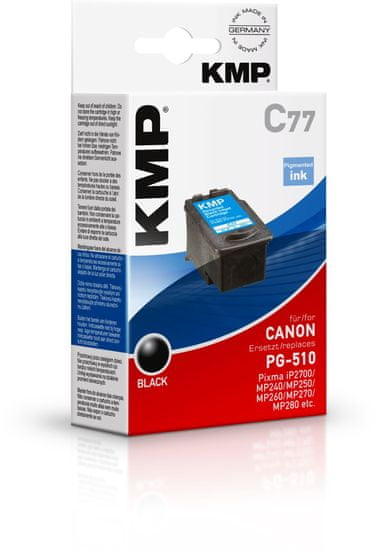 KMP Canon PG-510BK (Canon PG 510 BK) černý inkoust pro tiskárny Canon