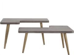 Danish Style Konferenční stolek Loup (SADA 2 ks), 80 cm, beton