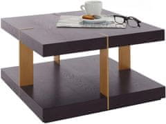 Danish Style Konferenční stolek Veranzo, 90 cm, hnědá