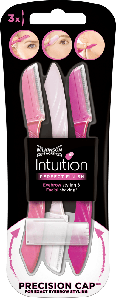 Levně Wilkinson Sword Intuition Perfect Finish zarovnávač obočí 3 kusy