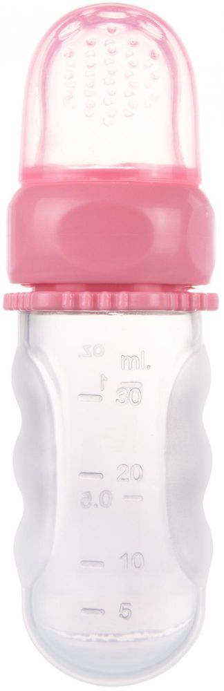 Levně Canpol babies Silikonová krmící síťka s nádobou růžová